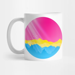 Pansexual Sunrise Mountains Landscape Mug